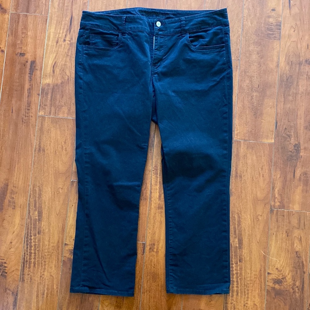 **American Eagle Outfitters Jeans Stretch Black Jeans 14 Artist Crop Jeans